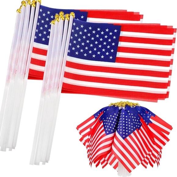 (Box of 312 Flags) 5x8 Inch Small American Flags on Stick